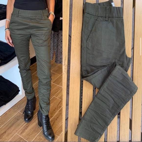 Bevy Flog Dafna Green stripe Pants size 24 - Picture 1 of 7